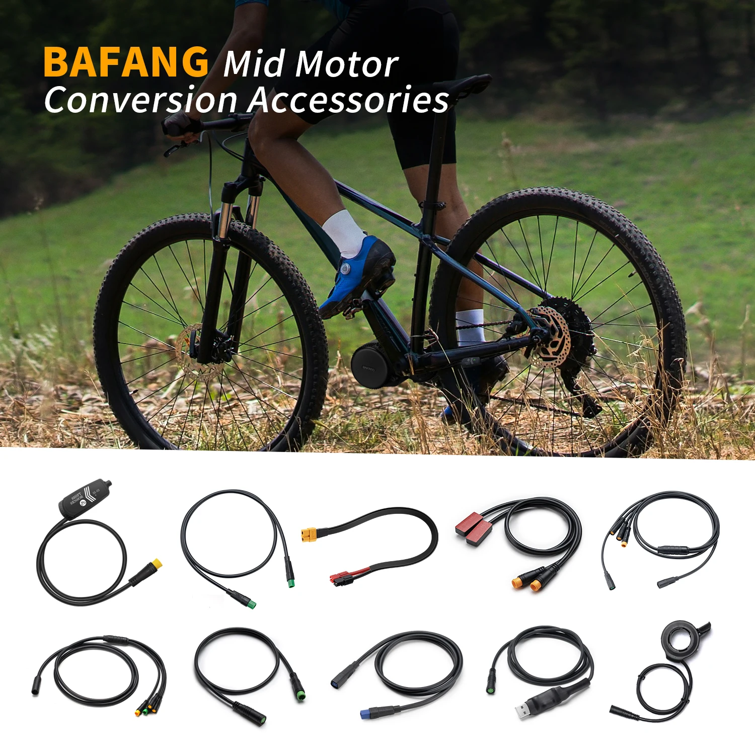E-Bike-Kabel-Gangsensor USB-Programmierbarer Hydraulischer Bremssensor 1T4 XT60 Batteriekabel für Bafang UART/CAN-Protokoll-Motorkits