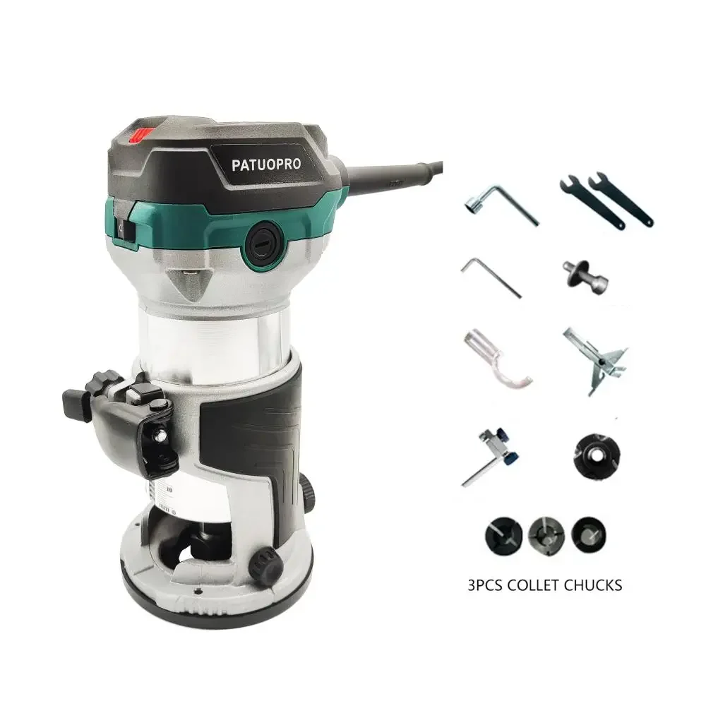 710W Electric Trimmer Router Tool Set Carpentry Manual Wood Milling Cutter Home Power Tools Woodworking Laminate Milling Machine