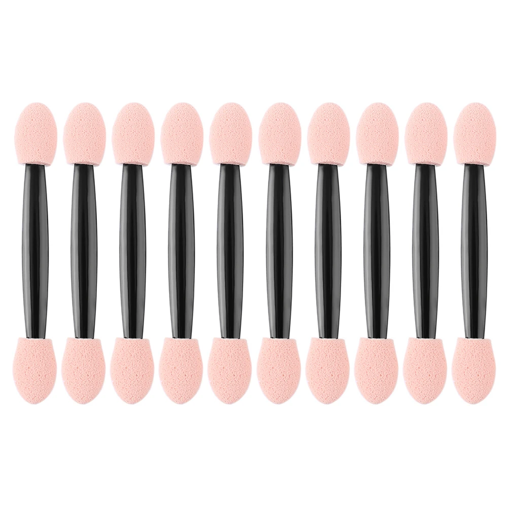 10 Uds pincel para sombra de ojos maquillaje esponja de doble cara juego de nailon pinceles para sombra de ojos para aplicador cosmético herramienta de maquillaje