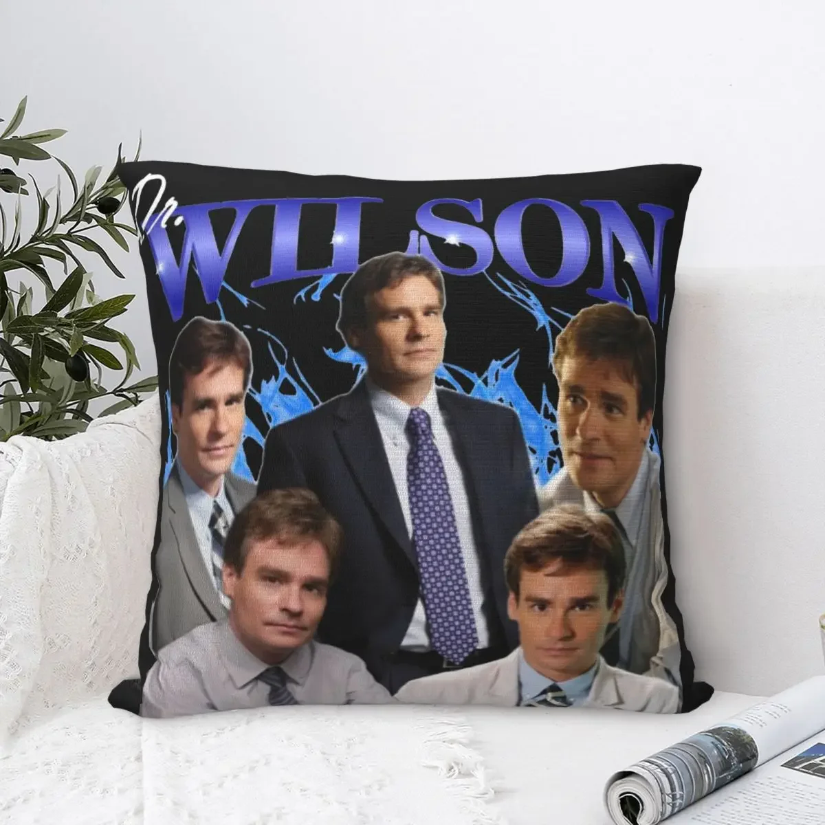 الدكتور ويلسون هاوس MD المخدة قماش مطبوع غطاء الوسادة زينة كيس وسادة غطاء المنزل مربع 45X45cm