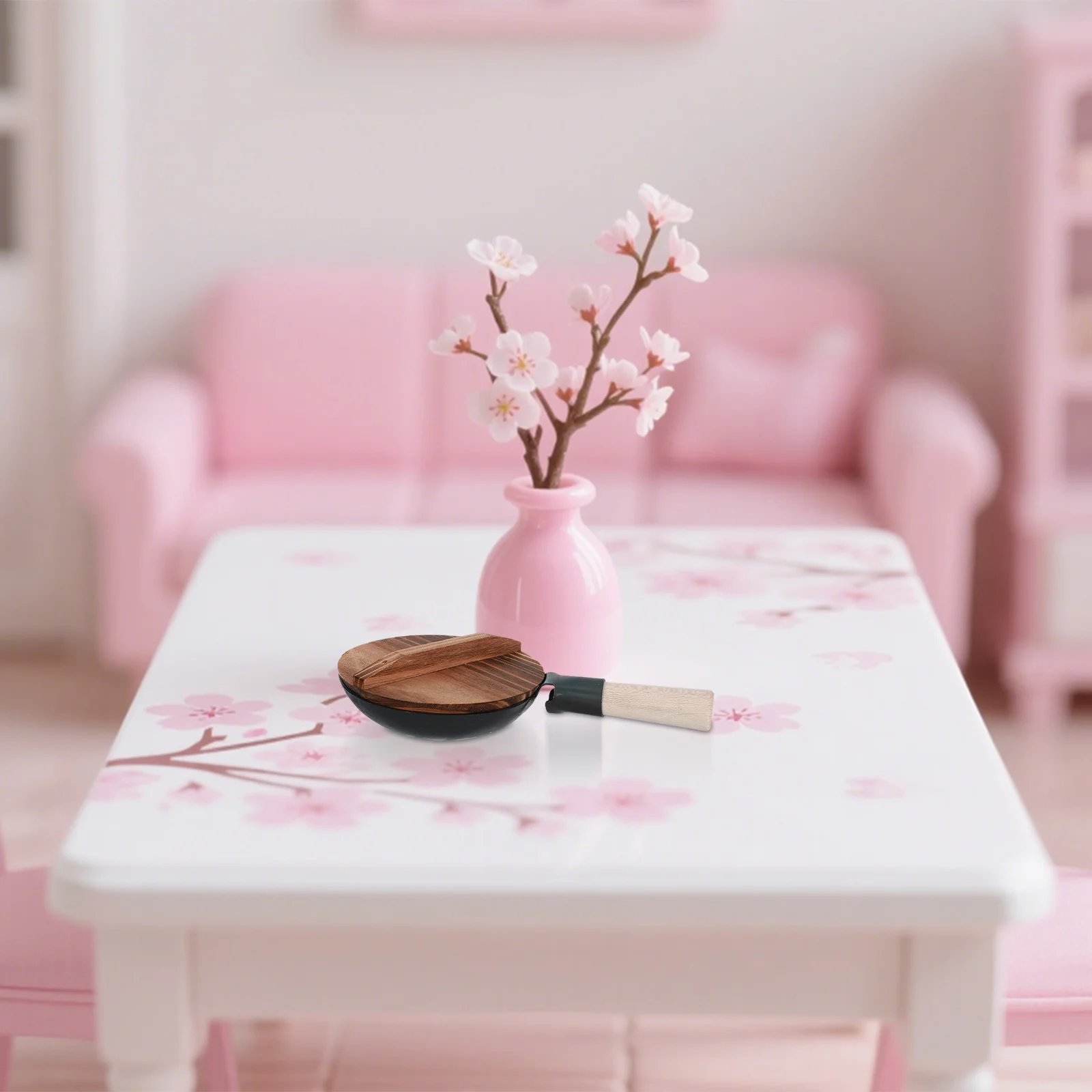 1Set Kinderen Keuken Speeltoestel Realistisch Kookgerei Pretend Koken Accessoires Kinderen Koekenpan Houten Deksel Peuter Rol