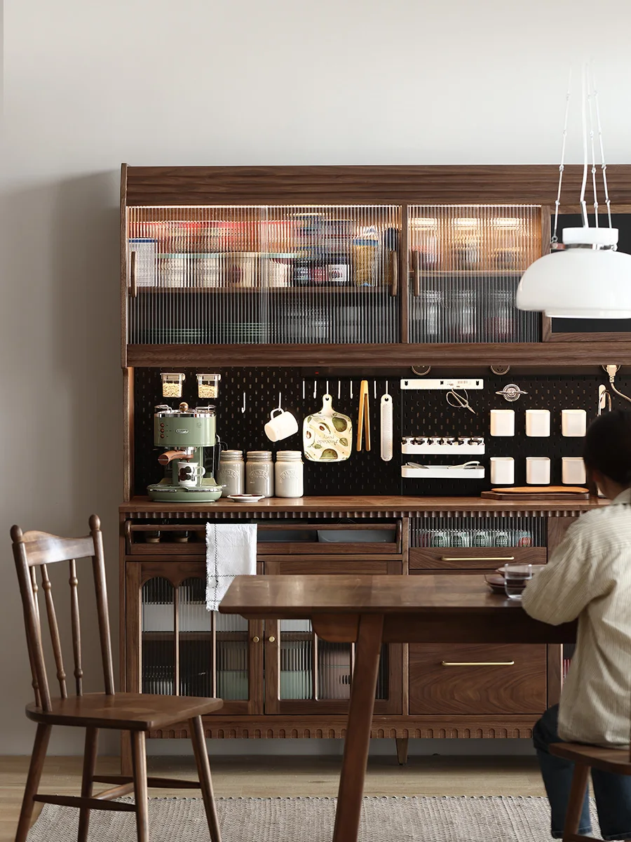 Integrated wall facing high cabinet for dining and dining room, hole board storage and storage cabinet