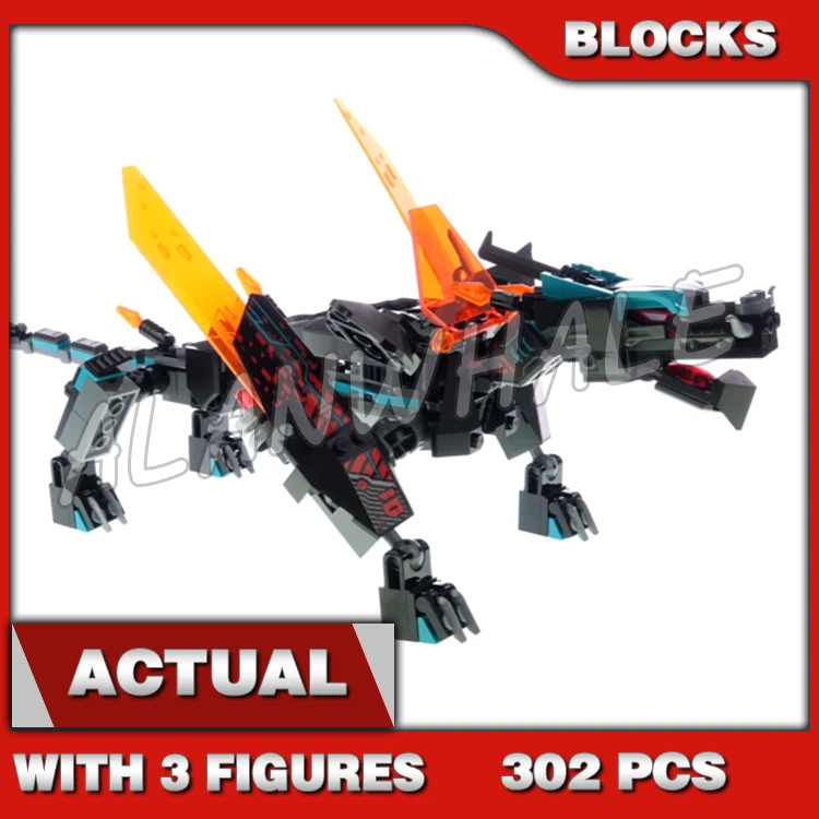 

302pcs Shinobi Empire Dragon Mech Digi Blade Wings Kai Evil Ruler Unagami 11485 Building Blocks Sets GIfts Compatible With Model