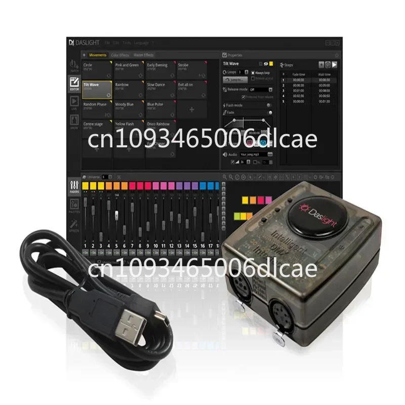 Daslight DVC4 GZM Stage Lighting Control Software 1536 CH DMX512 Control DJ Disco light led lights Dmx controller DMX INTERFACE