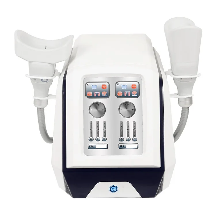 Professional 360 Cryolipolysis Machine Double-Channel Cool Tech Vacuum 500W Remove Fat Lumps From Thighs Belly Arms
