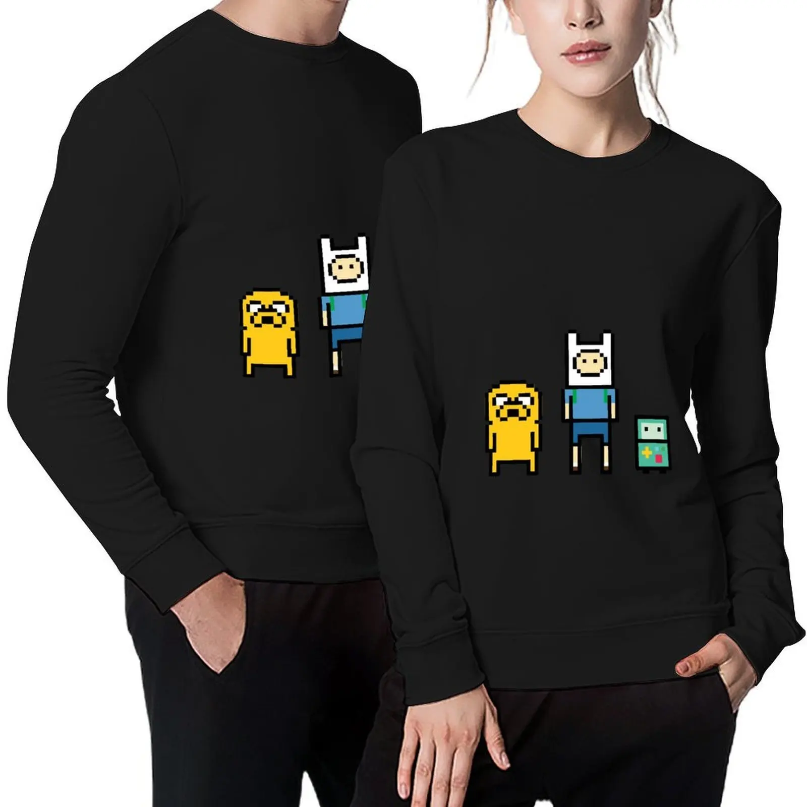 

Adventure Time Pixels Pullover winter clothes korean clothes graphic t shirts men japanese style hooded sweatshirts