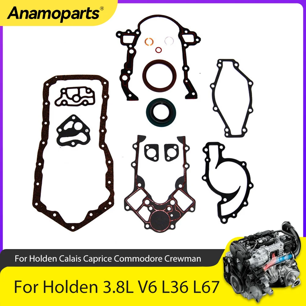 Conjunto de junta inferior do motor, adequado para 3.8 l v6 gás l36 l67 para 97-04 gmc holdenalais caprice commodore crewman one toner Statesman 3.8l