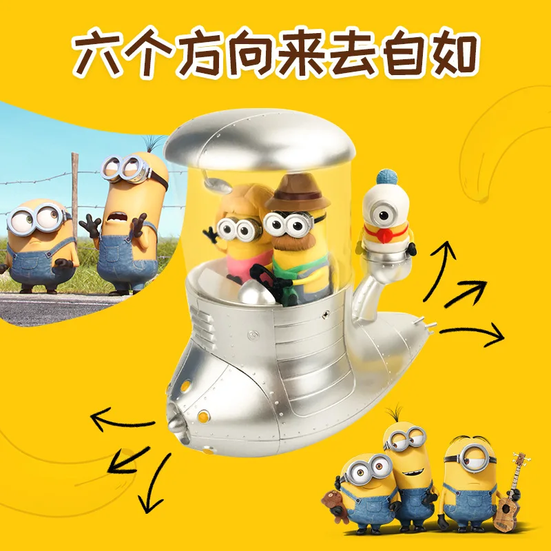 Cattivissimo Me Minions Anime Telecomando Auto Telecomando senza fili Modello elettrico Bambola creativa Figura a mano Giocattolo per bambini