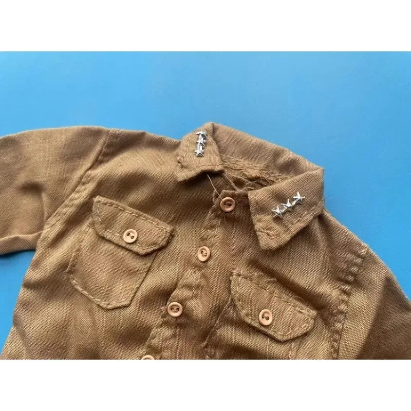 

Рубашка офицера американской армии в масштабе 1/6 с тремя звездами, модель одежды для 12-дюймовых фигурок мужского солдата, демонстрация тела