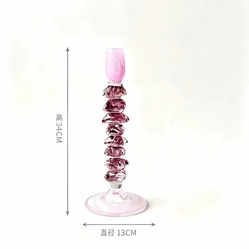 Modern Minimalist Heavy Industry Color Block Candle Holder Luxury Home Decor for Living Room Entrance Table Ornament Stylish