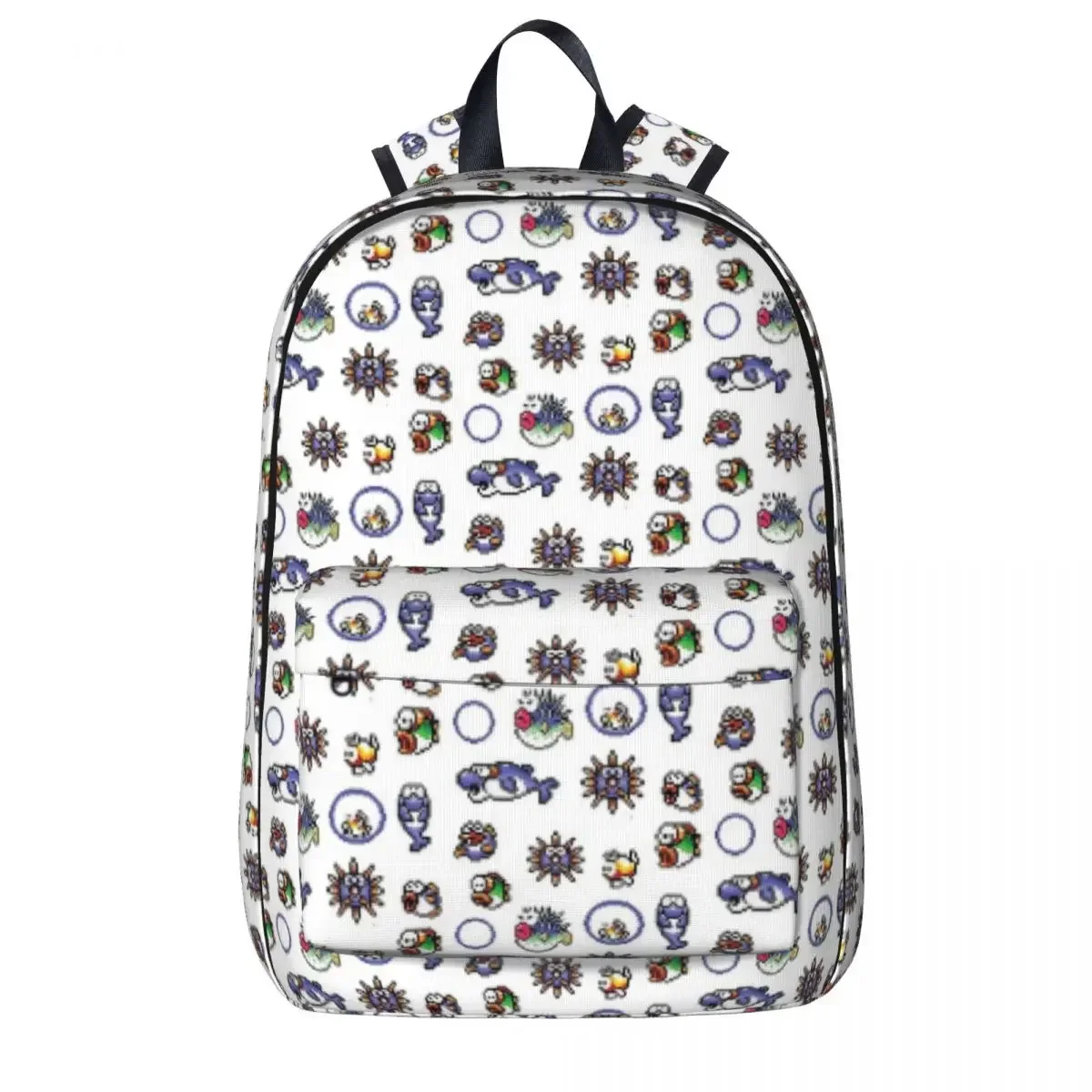 Underwater Enemies 16 Bit Backpacks Boy Girl Bookbag Children School Bag Cartoon Laptop Rucksack Shoulder Bag Large Capacity