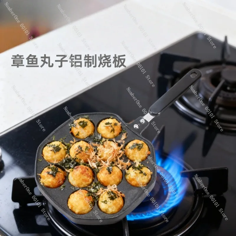 Household Aluminum Takoyaki Pan Uncoated Non Stick Baking Tray for Octopus Ball Maker Kitchen Cookware