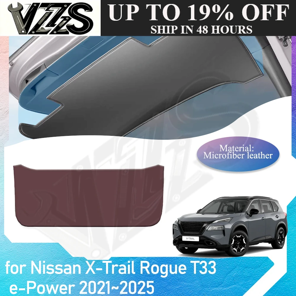 Trunk Door Mat for Nissan X-Trail Rogue T33 e-Power 2021~2025 Tailgate inside Protection Pad Cargo Anti-dirty Cover Accessories
