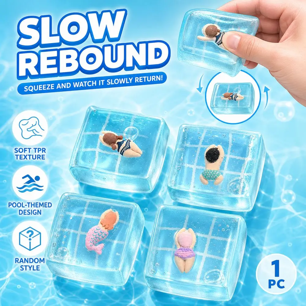 TPR Swimming Pool Soft Squeeze Slow Rebound Soft Texture Pool Squeeze Random Style Antistress Feature Squeeze Fidget