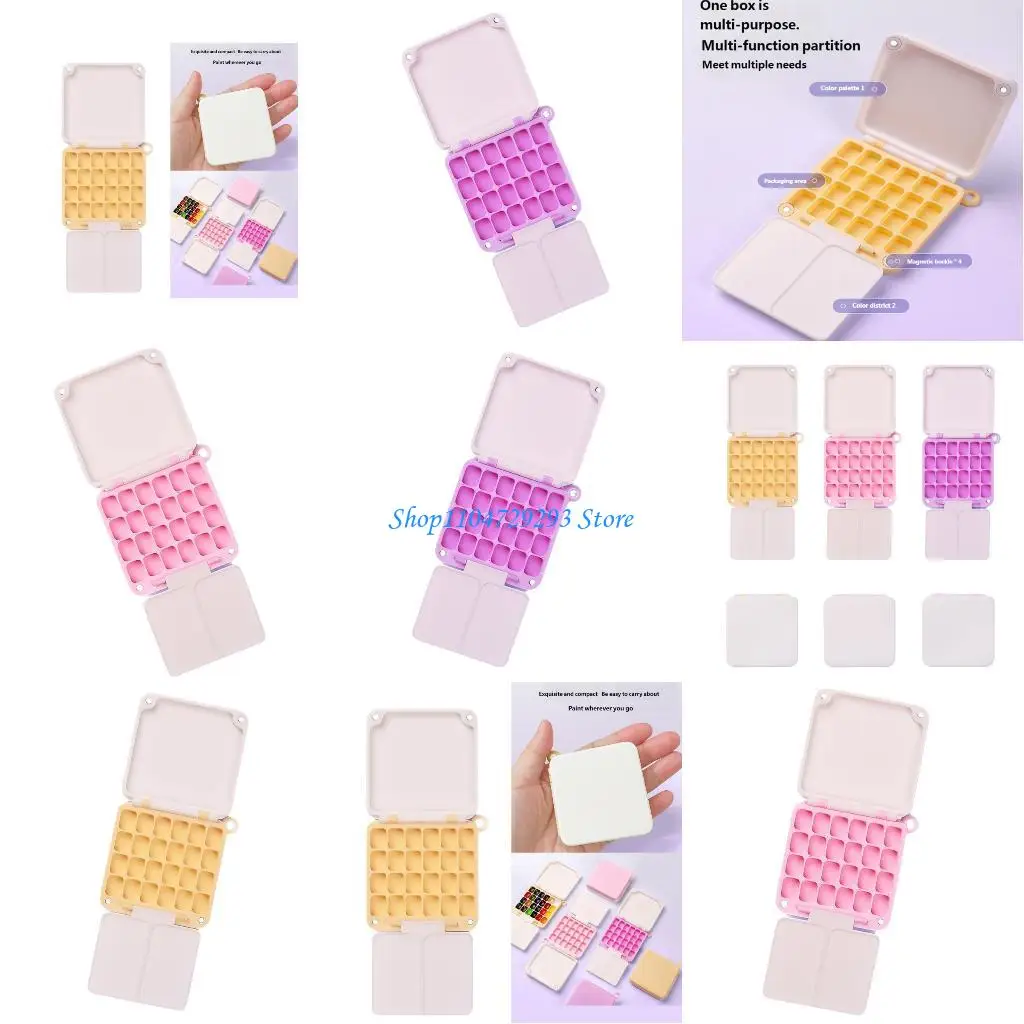 

Y2GD Mini Painting Box Paint Storage Box Leakproof Paint Container Paint Holder Tray