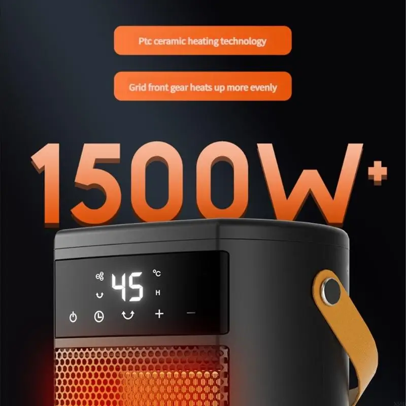 220V 진동 전기 히터 따뜻한 송풍기 휴대용 데스크탑 가정용 난방 난로 라디에이터 따뜻한 기계 겨울 N58D