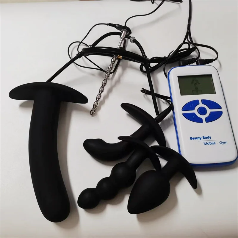 8 طرق صدمة كهربائية مجرى البول السبر موسع سيليكون الشرج بعقب المكونات القضيب المدرب تدليك المعادن الحصان العين قضيب الجنس لعب الرجال