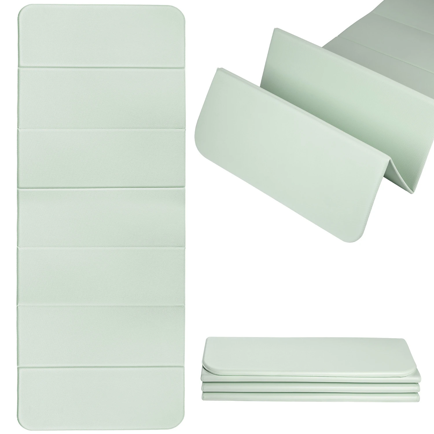 

Экологичная высокотехнологичная ткань премиум-класса + 8-складной коврик для йоги с полиэтиленовым покрытием, нескользящий складной коврик для йоги, удобный для хранения