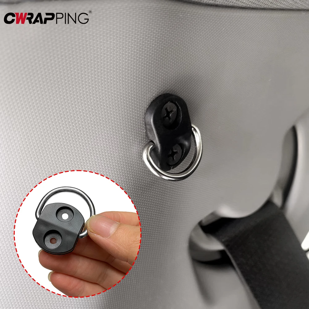 Gadget de carro em aço inoxidável em forma de d, gancho de tração, anel de âncoras, anel de amarração de carga de ferro para caminhão, acessórios de c