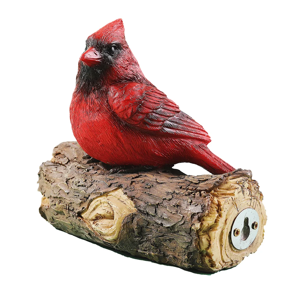 Christmas Halloween Pendant Outdoor Decorations Bird Statue Sculpture Figure Model Table Resin Cardinal Ornament Decorative