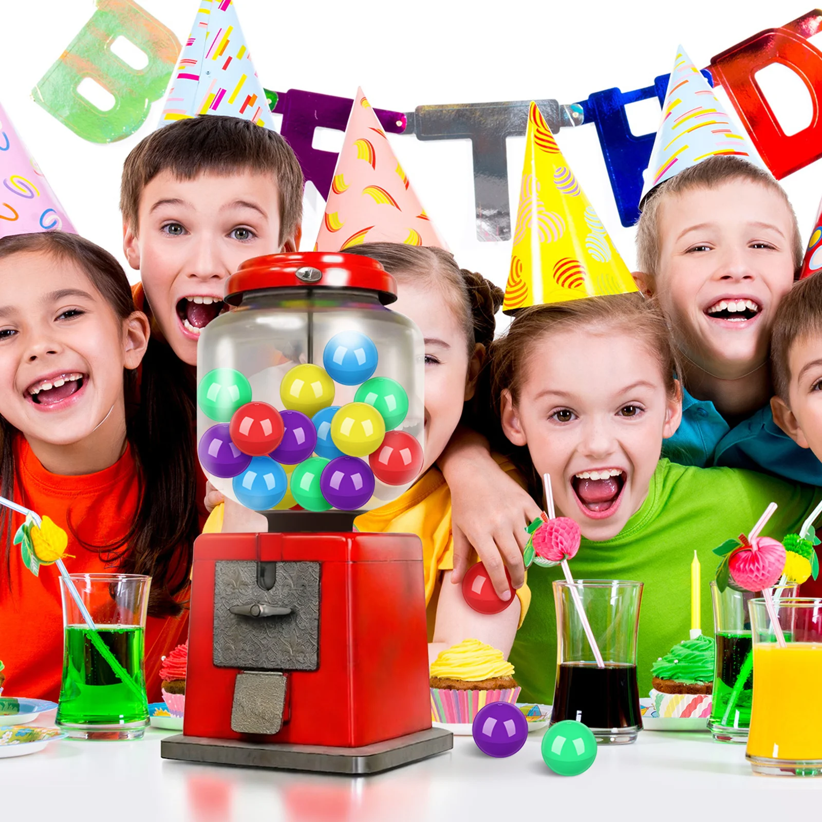 

50Pcs Colorful Twisting Plaything Balls Plastic Storage Containers for Small Items Gift Packaging Vending Machines