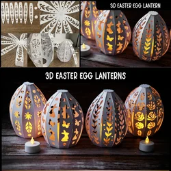 Easter Egg Metal Cutting Morre para DIY Scrapbooking, 3D Lanterna, Álbum Cartões de Papel, Artesanato Decorativo, Embossing Die Cuts