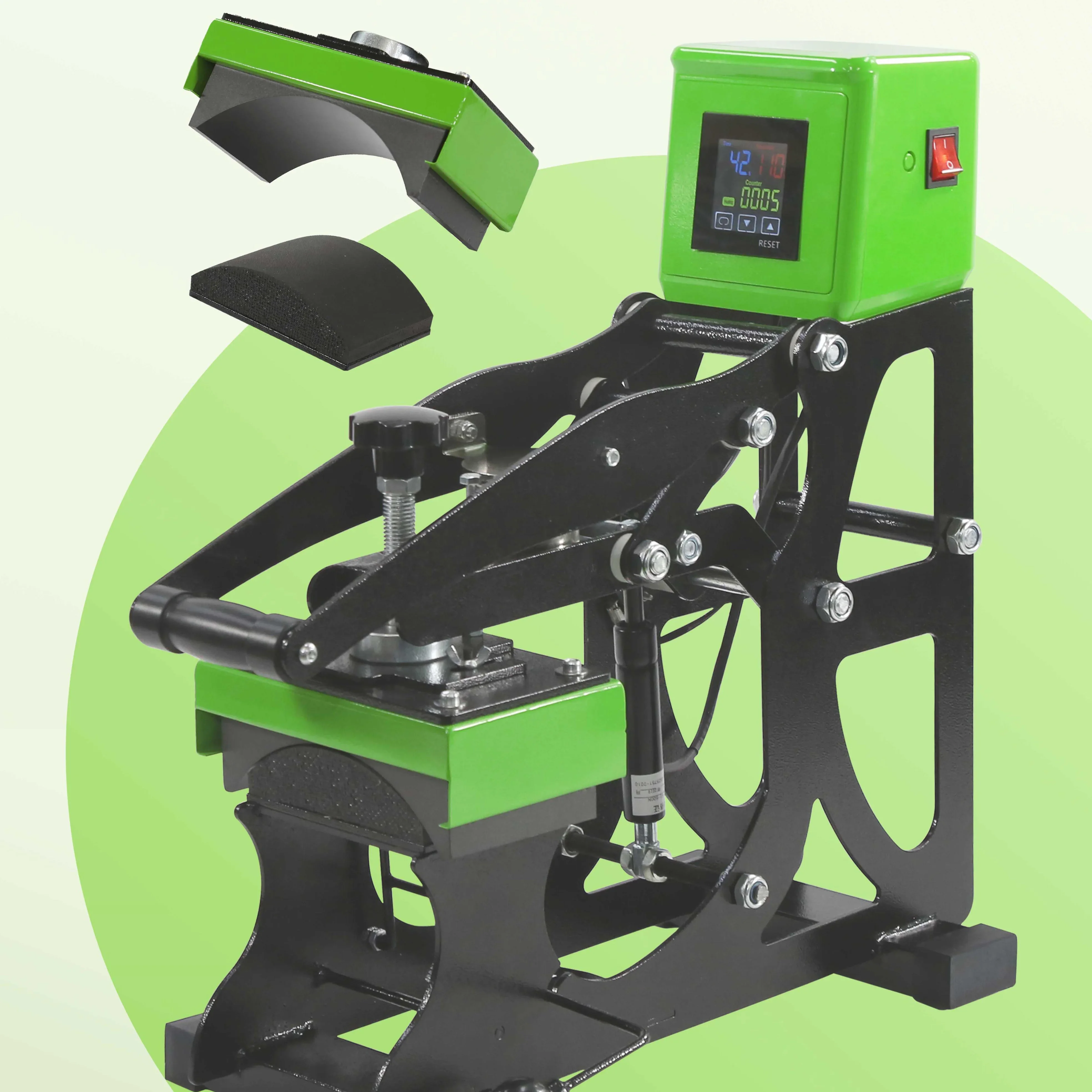 2IN1 التلقائي آلة طباعة الملصقات على القمصان قبعة قبعة طباعة قبعة الصحافة الحرارة مع طباعة الشعار