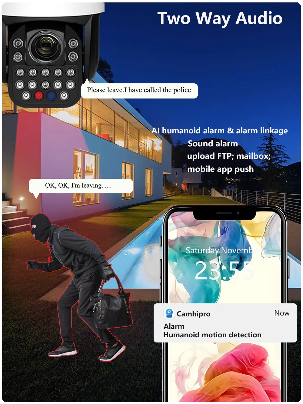 3G 4G SIM Card 50X Zoom 4K 8MP Wireles Security IP Camera Wifi PTZ Dome POE Human Auto Tracking Laser LED IR 200M Two Way Audio view 5