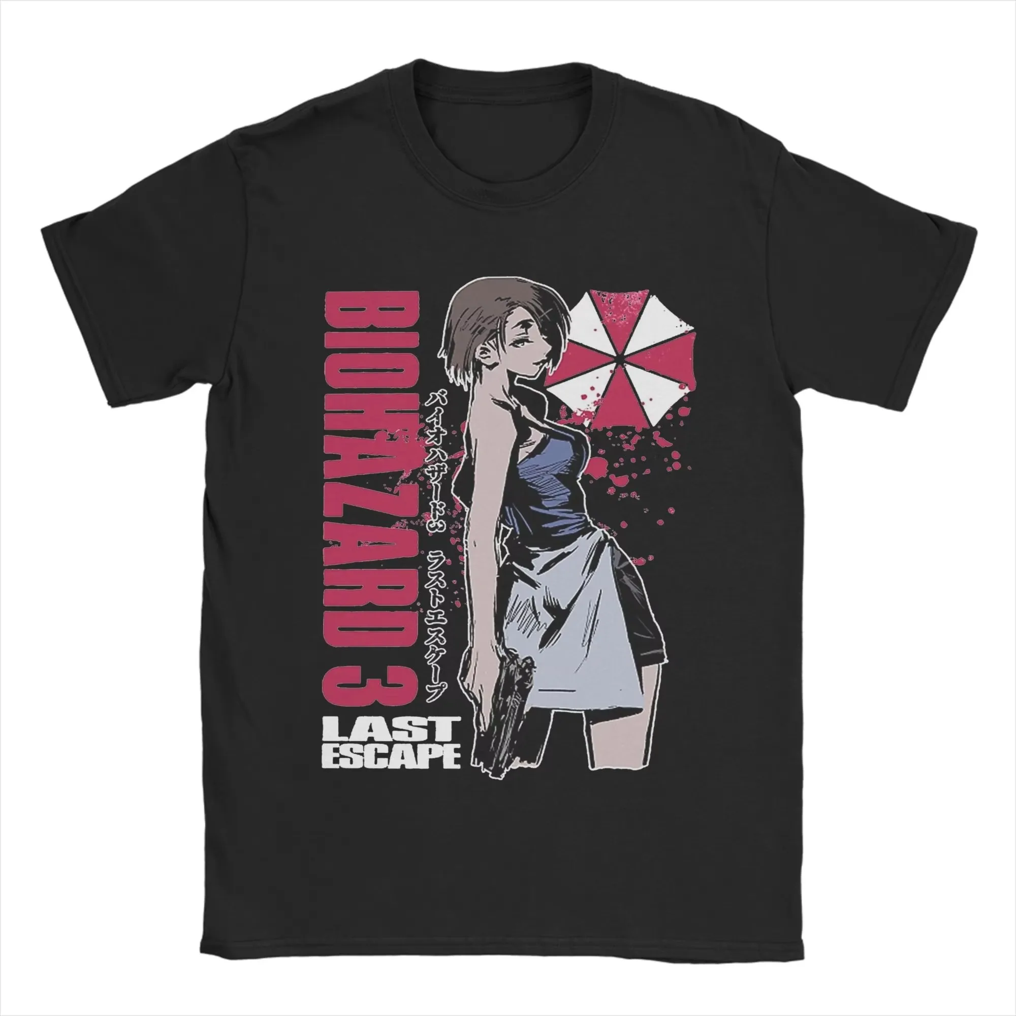 New Umbrella Corporation Resident Evils T-shirt Men's 100% Pure Cotton Top Novel Outdoor Sports Round Neck Short Sleeved Shirt