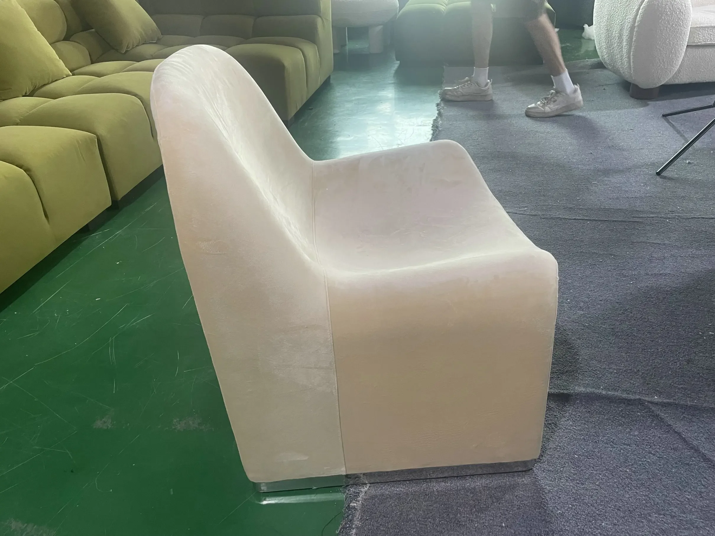 Modern chaise lounge chair alky chair living room classic design armless leisure chair