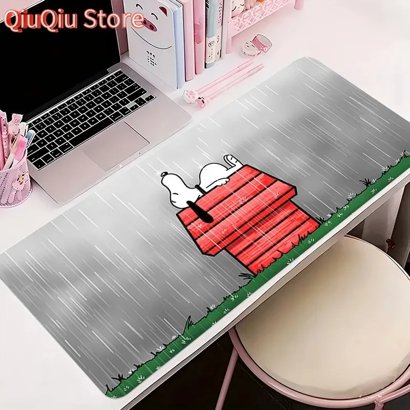 

Настольный коврик для мыши с рисунком S-snoopy, коврик для мыши 900x400 XXL, коврик для ноутбука, декор стола, расширенный коврик для мыши, коврик для клавиатуры ПК, большой коврик для стола