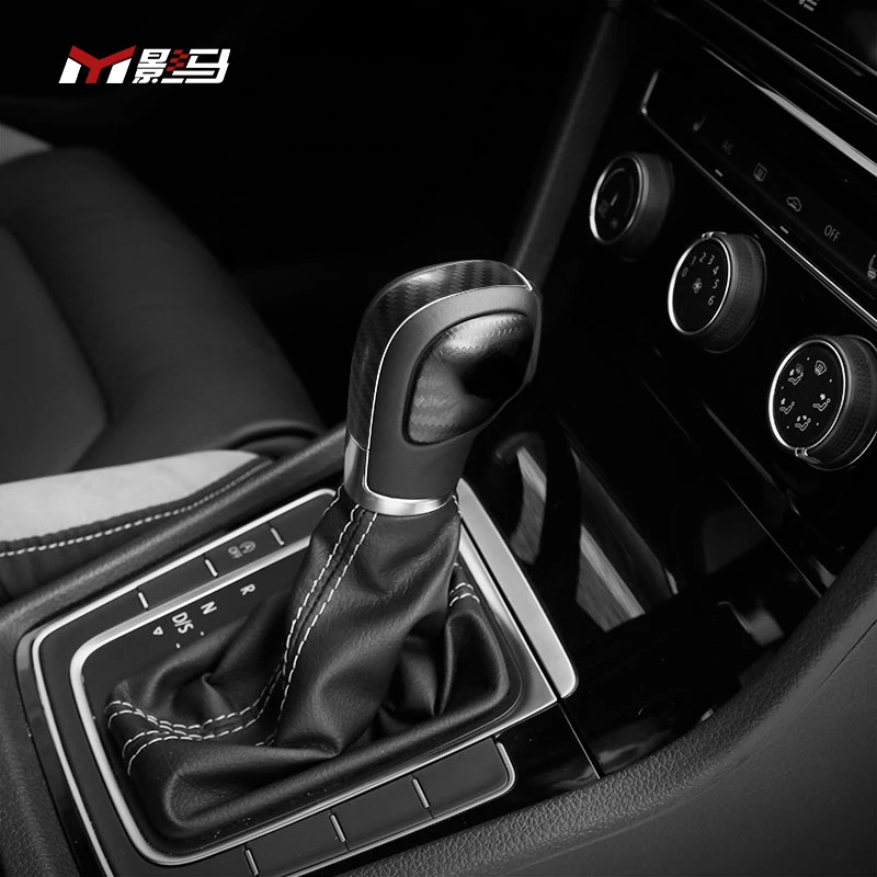 Anti-slip Automatic Manual stainless steel Car Gear Shifter Lever Covers Gear Shift Knob Cover For VW golf 7 mk7 7.5 CC Pasatka