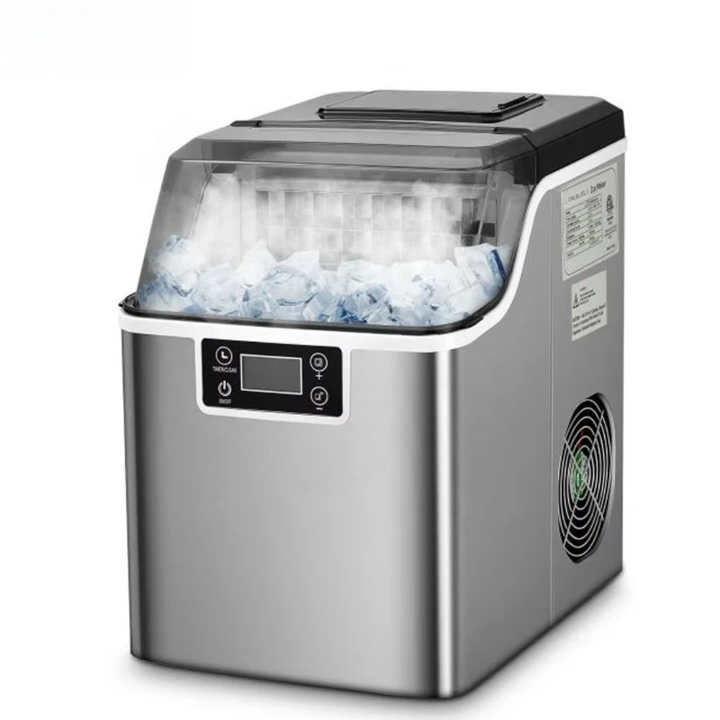 

12Kg/24H Portable Ice Maker Self-Cleaning Countertop Ice Machine 2 Sizes Bullet Ice Cubes for Home Kitchen