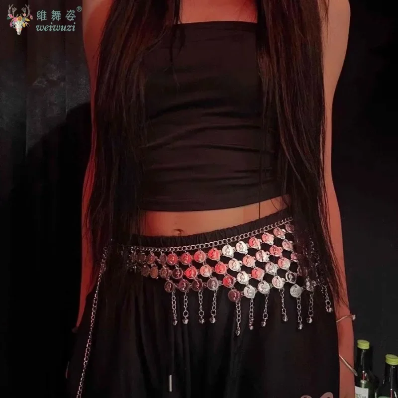 Buikdans Multilayer Taille Keten Nieuwe Vrouwen Body Chains Kwastje Boheemse Jazzdans Exotische Metalen Hippe Sjaal Ketting Riem