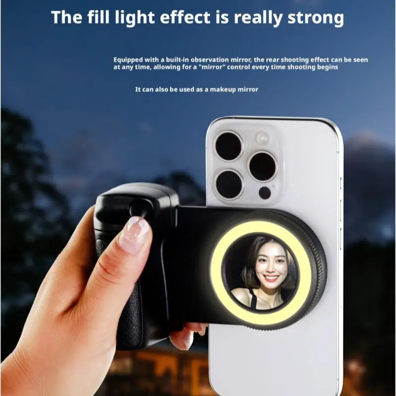 Mobile Selfie Light Bluetooth Assistant Magnetic Ring Light Video Shooting Makeup Mirror Fill Lamp Remote Control Charging Type
