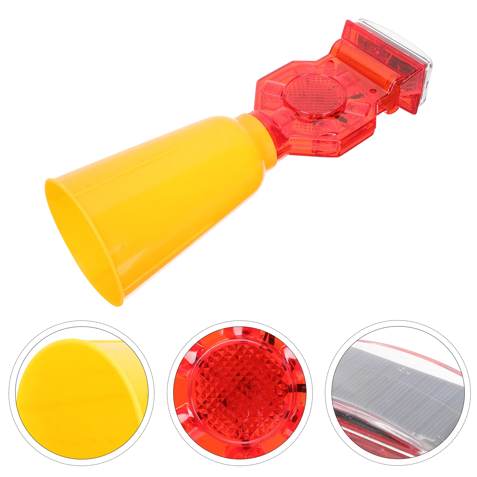 

Solar Strobe Emergency Warning Beacon Waterproof Outdoor Strong Flashing For Car Truck Construction Vehicle Bad Weather Use