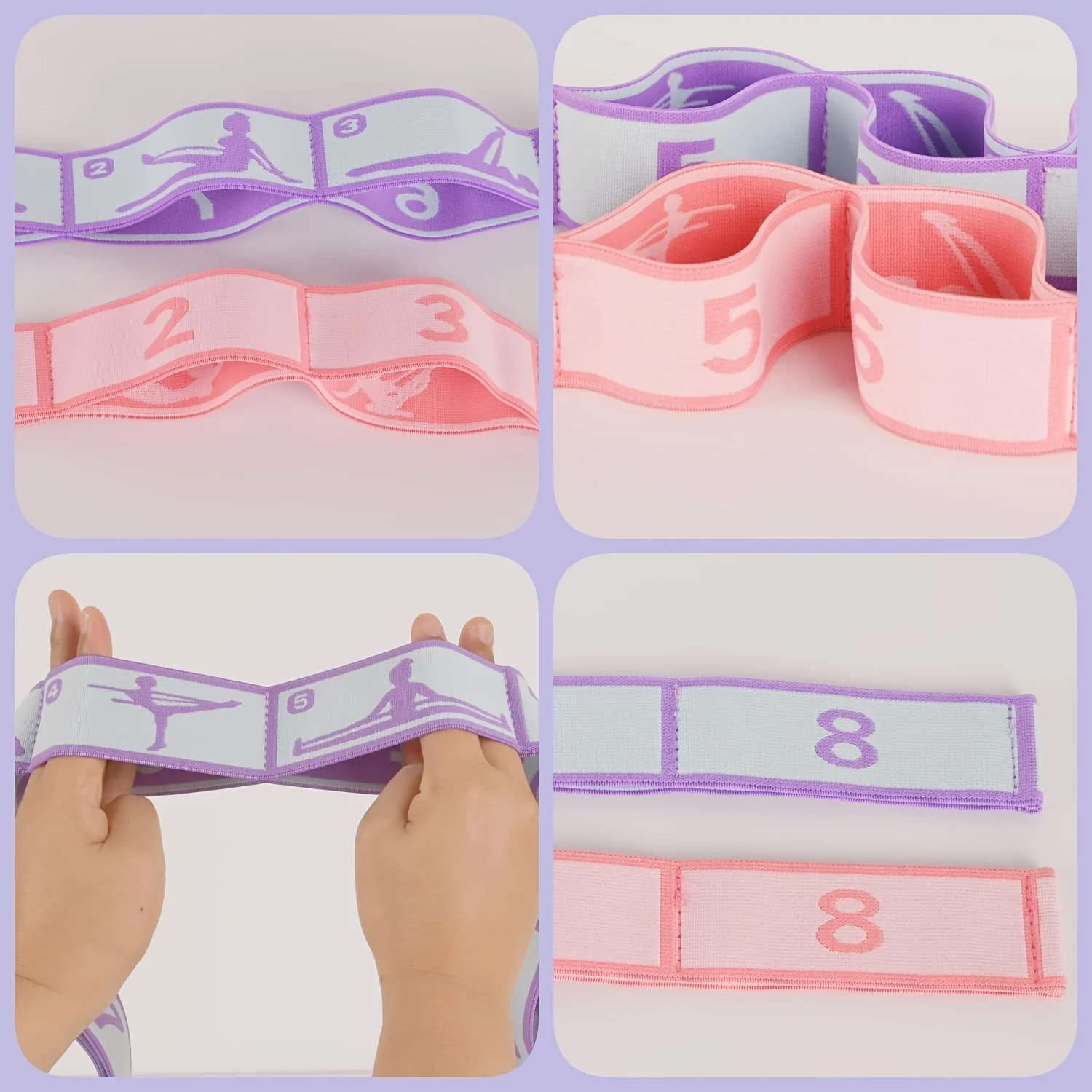 1 peça, alça elástica para ioga, alça elástica para alongamento de pernas, adequada para dança, ioga, pilates, exercício, faixas elásticas para puxar para mulheres e homens.