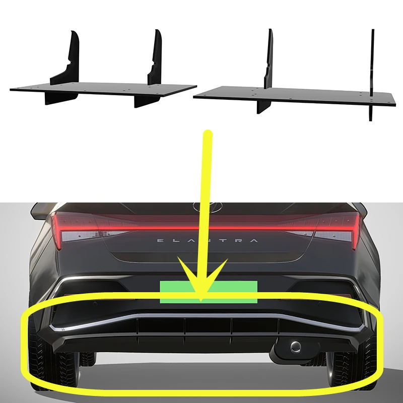 

Fit Hyundai Elantra 2024 2025 Year Rear Diffuser Bumper Lips Spoiler Splitter Body Kit Accessories