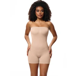 Burvogue Strapless Shapewear Tummy Control Bodysuit for Women Butt Lifter Body Shaper Seamless Under Dresses