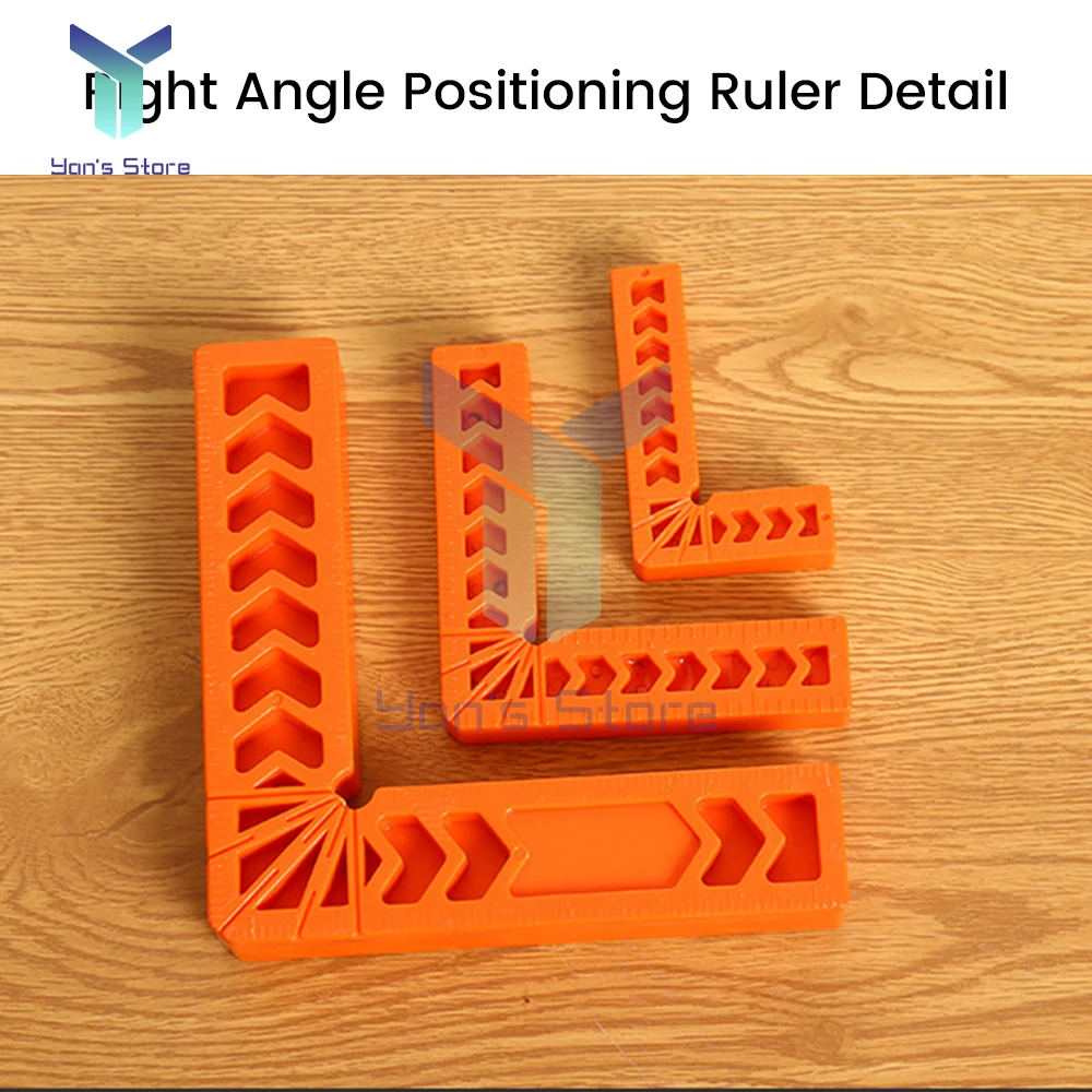 1Pcs Plastic Right Angle Ruler Holder 90 Auxiliary Positioner Tool Overline L-Shaped Spacer Fixed Angle Gripper Woodworking Tool
