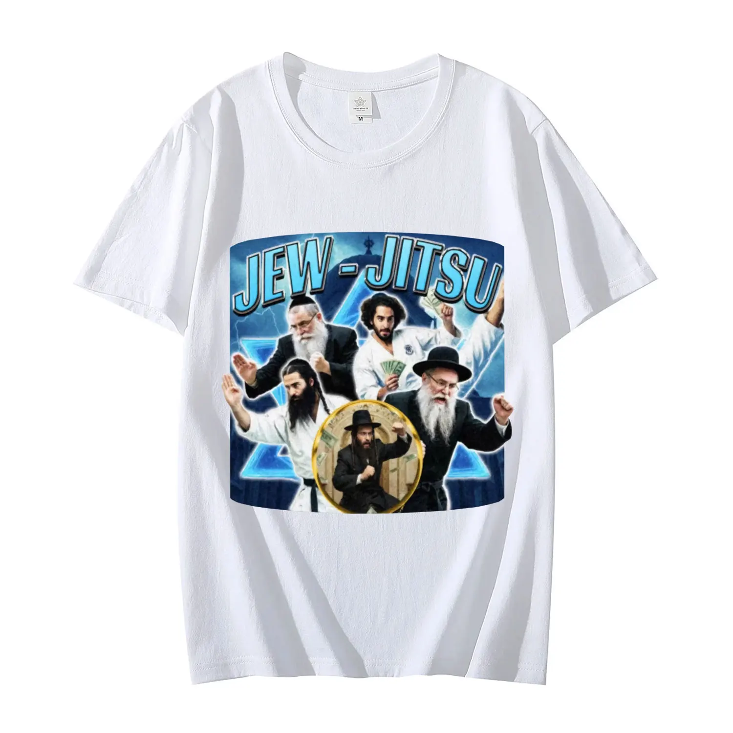 Funny Jew-Jitsu Jewish Meme Graphic T Shirts Vintage Y2k Oversized Short Sleeve T-shirt Summer Fashion Casual Cotton T-shirts image 2