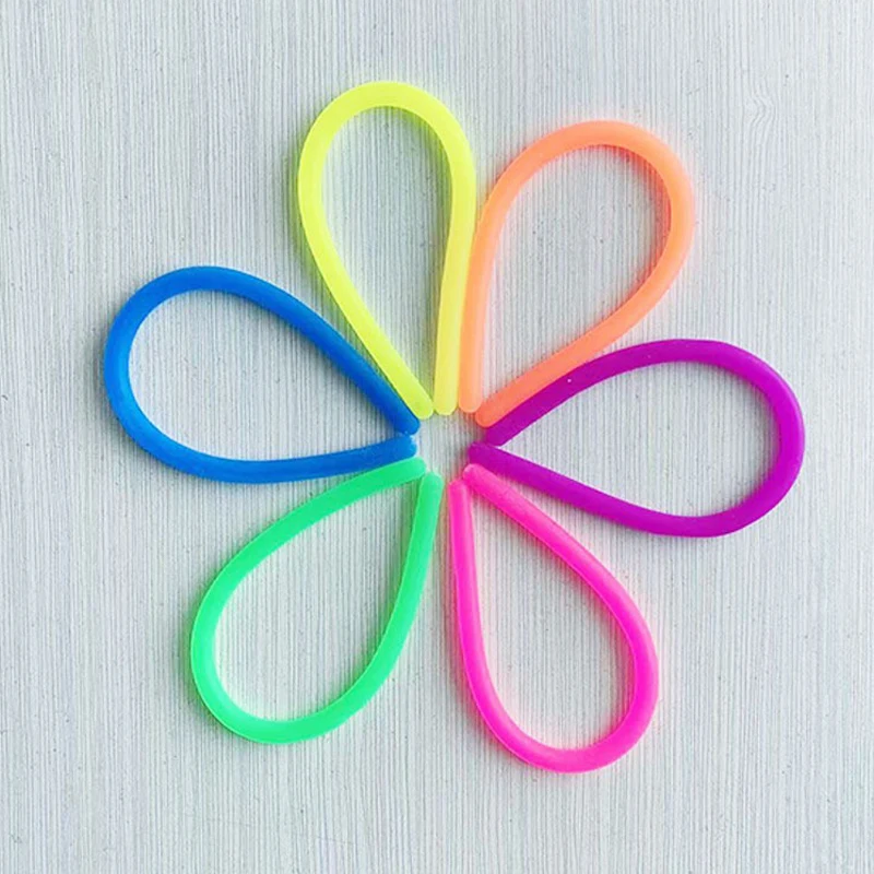 100/50PCS Fidget Stretchy Noodles Sensory Stress Relief ADHD Autism Anxiety Therapy Kids Toys Birthday Party Favors Carnival