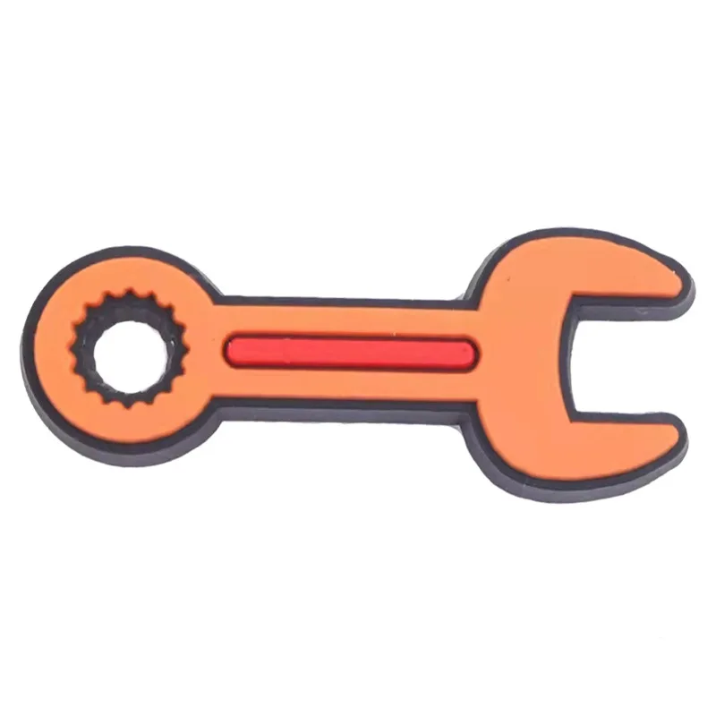 Hot Sale 1 Pcs Tool Pvc Shoe Charms for Crocs Accessories Pin DIY Shoe Bracelet Wristband for Men Party Favor Gifts
