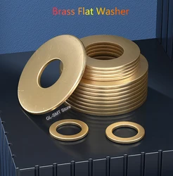 Copper Flat Washer M3 M4 M5 M6 M8 M10 M12 M14 M16 M22 M24 GB97 Solid Brass Gasket O-ring Gasket Thick 0.5/0.8/1/1.2-4mm