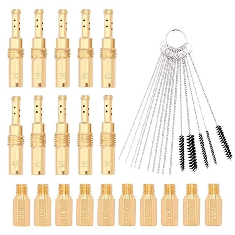 Moto Carburetor Carbon Dirt Jet Cleaner Brush Kit As Shown Universal For Keihin PWK PE PWM CVK Carburetor Float Converter Nozzle