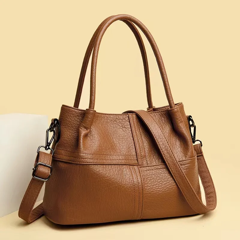 

Genuine Brand Soft Leather Top-handle Bags Female Handbags Women Shoulder Crossbody Totes Messanger Bag Large Capacity Sac K8