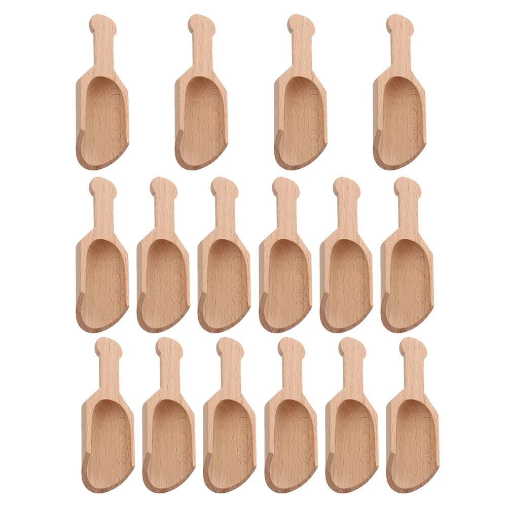 

16Pcs Natural Beech Wood Measuring Spoons Smooth Textured Tiny Spoons for Tea Herbs Spices Honey Mustard Wood Seasoning Spoon