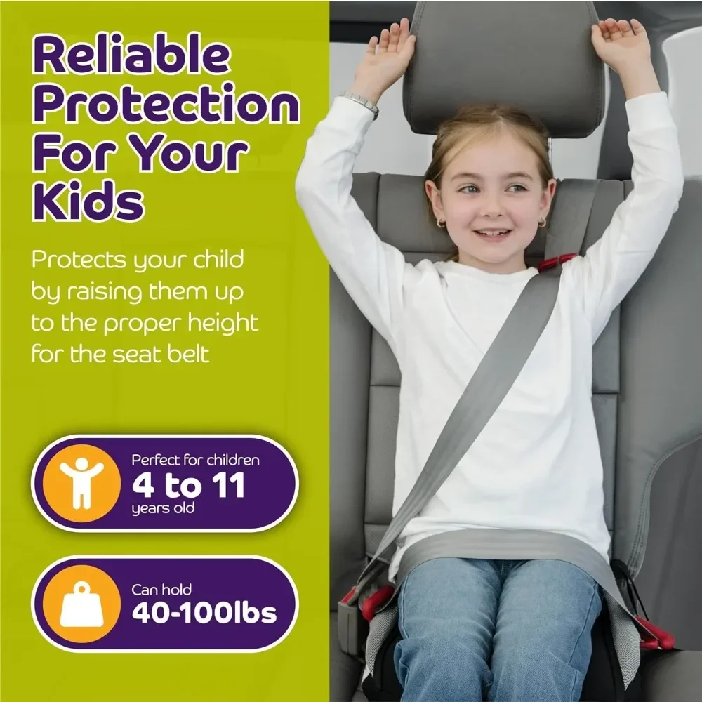 Asiento de refuerzo inflable para coche, asiento de refuerzo sin espalda estrecho para viaje Asiento elevador portátil para niños pequeños