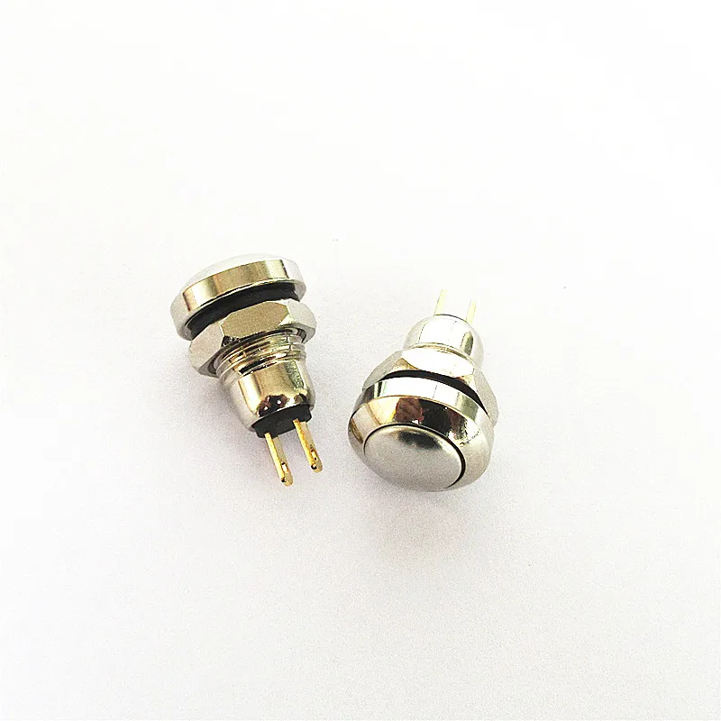 Touch foot gold-plated/silver plated 8mm small miniature circular waterproof metal self resetting button switch