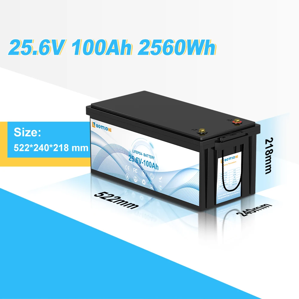 Lithium-ion Rechargeable Battery for RV Campers, Energy Storage Battery, 24V, 60Ah, 25.6V, 100Ah, EU, US Stock